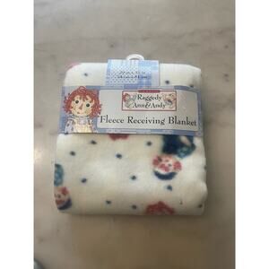 New Raggedy‎ Ann & Andy Fleece Receiving Blanket 29”x32”